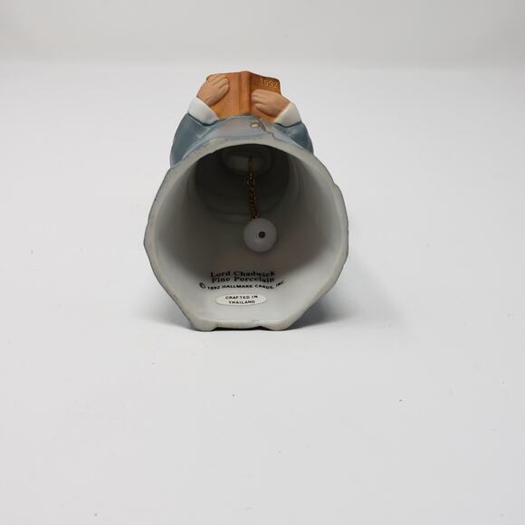 1992 Hallmark Lord Chadwick Hand-Painted Fine Porcelain Holiday Christmas Bell - Picture 7 of 8